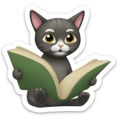 Cat reader sticker