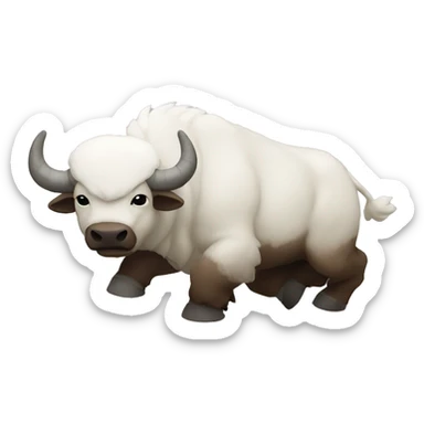 Last airbender flying bison white sticker