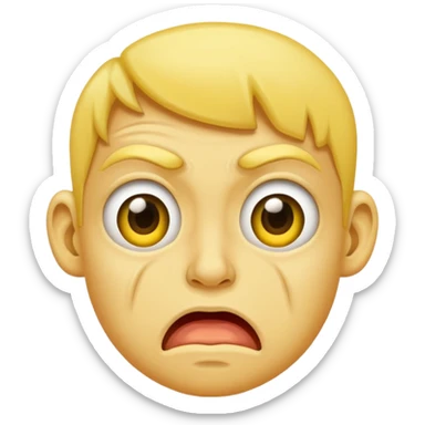 Thumbs down yuck face sticker