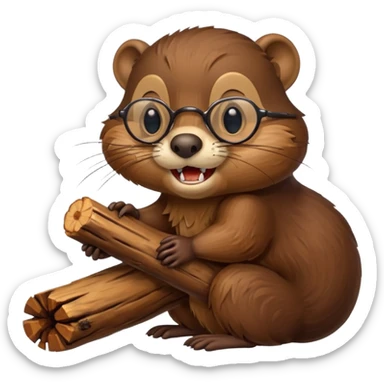 spectacled beaver sticker