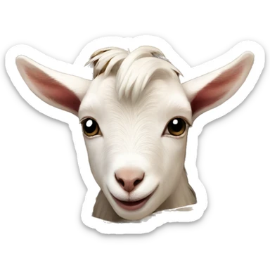 Tiny goat in a cowboy hay sticker