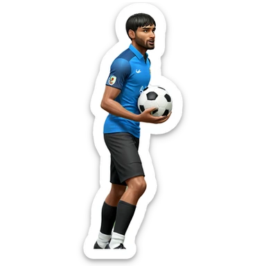 male soccer player in action sticker