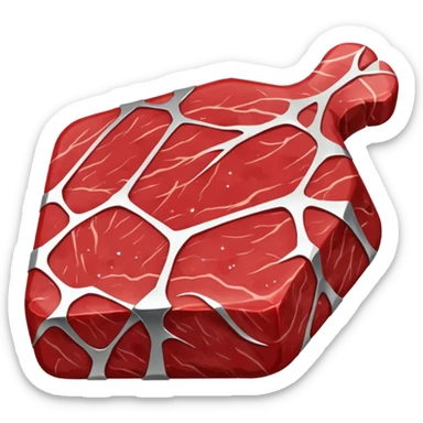 Meat with diamond textur and color sticker