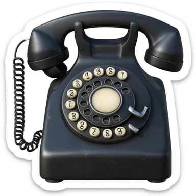 old telephone sticker