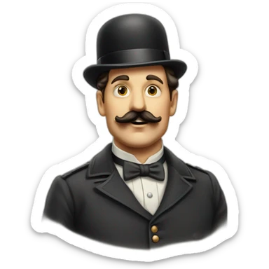 allemand a moustache de chaplin dans les années 1940 sticker