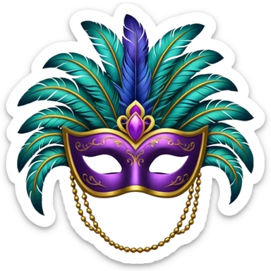 carnival mask sticker
