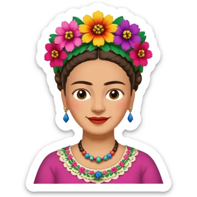 Frida Kahlo happy sticker