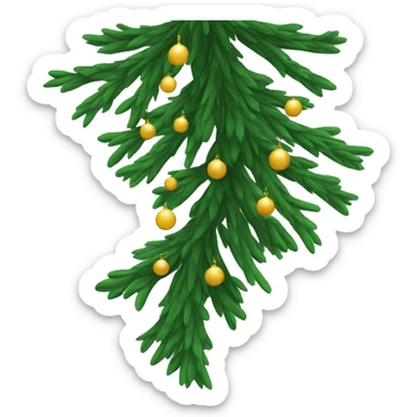 Christmas tree branch sticker