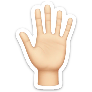 hand with only 3 fingers and 1 thumb sticker