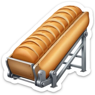 Conveyor transporting bread sticker