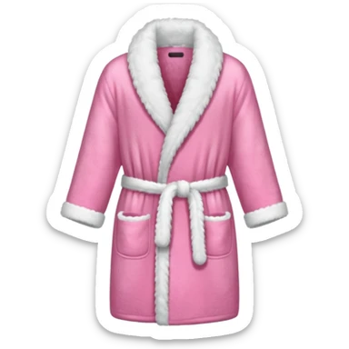 Pink fuzzy bath robe sticker