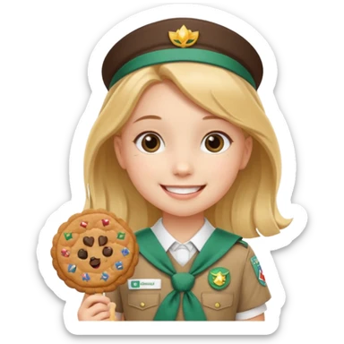 scout girl little sticker