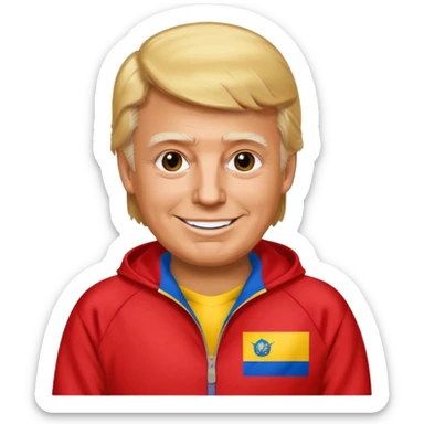 DONALD TRUMP CON EL CHANDAL DE MADURO sticker