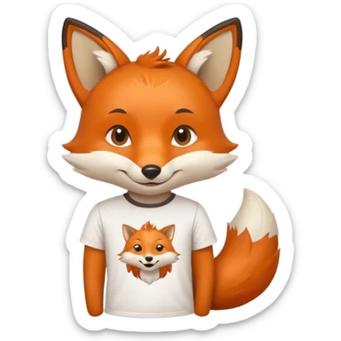 Diseña un zorro mascota promocionando empresa sticker