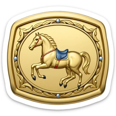 A western belt buckle sticker