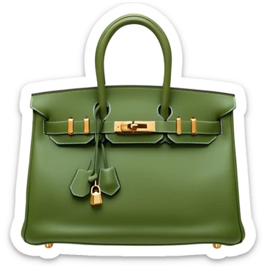 green kaki hermes birkin bag sticker