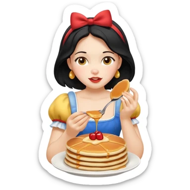 SnowWhite seal eating pancakes sticker