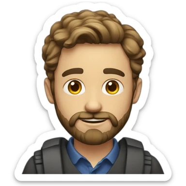 30 year old English teacher man bearded from Spain sticker