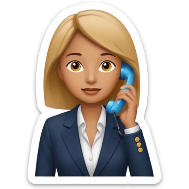 business woman talking on the phone sticker