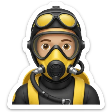 Male 38 short beard, moroccan, scuba diving sticker