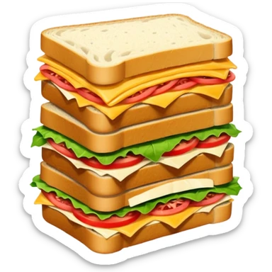 a tall stack of sandwich sticker