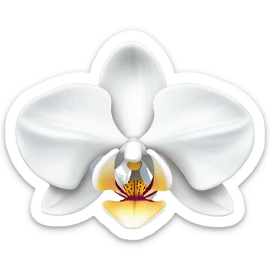 White orchid  sticker
