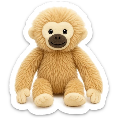 cute blonde lar gibbon jellycat plushie sticker