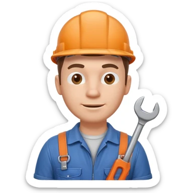 mechanic man portrait, head and shoulders only, wearing work overalls, holding a wrench, slight grease marks on face, confident friendly expression, garage workshop vibe, 3D cartoon style, mobile game icon style, clean background, no text, no watermark
  sticker