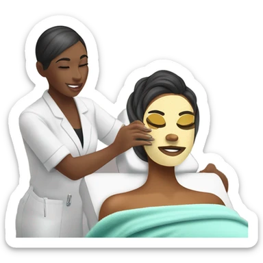 spa treatment at a cosmetologist sticker