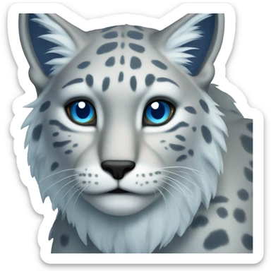A blue lynx full body sticker