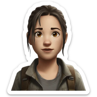 Ellie from last of us sticker