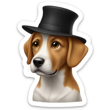 Dog with black hate sticker