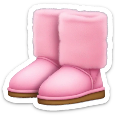 pink fluffy uggs sticker