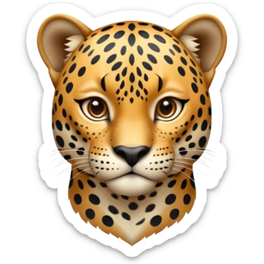 A high-resolution photo-realistic digital illustration of a young jaguar, chest upward A high-resolution, photo-realistic digital illustration of a majestic young jaguar sticker