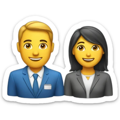 matching job applicant with recruiter sticker