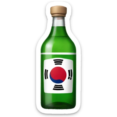 Korean soju bottle  sticker