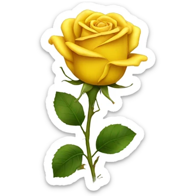 yellow roses with red tips sticker