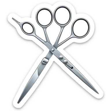 hairdressers scissors sticker