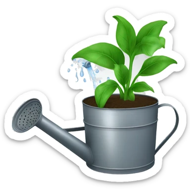 watering can watering crop sticker