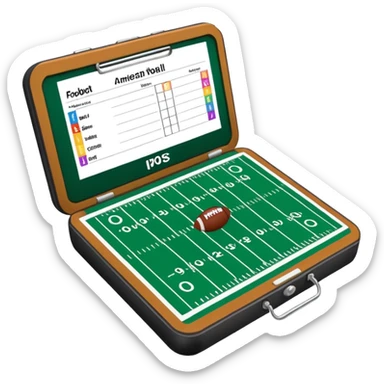 amercian football playbook  sticker