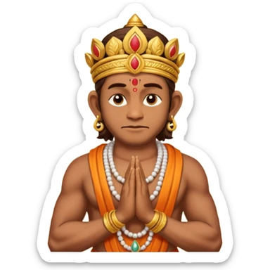 Hanuman ji praying sticker
