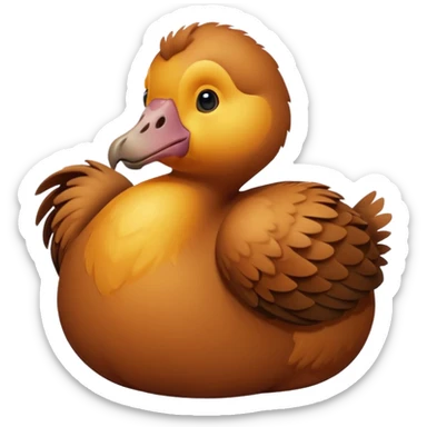 A dodo bird emoji in the style of Apple emojis. sticker