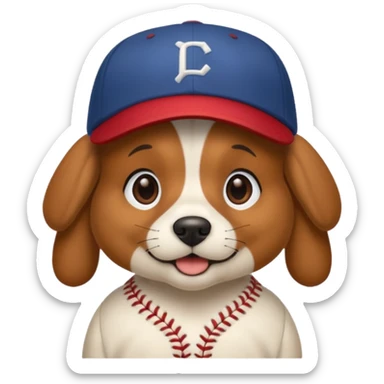 baseball hat dog sticker