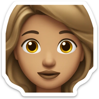 A curvy brunette with full lips and long hair sticker