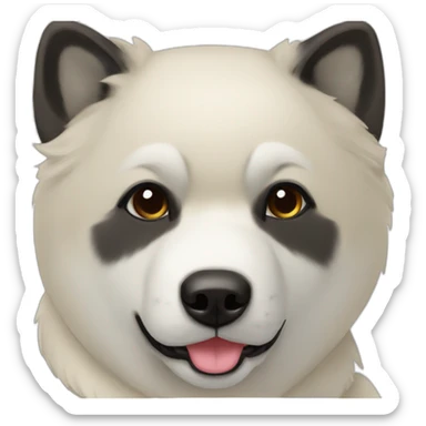 Black american akitA sticker