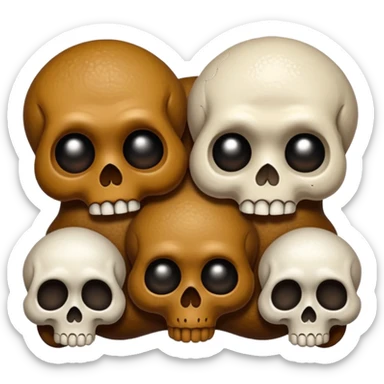 ((poop emoji))with  3 skulls sticker
