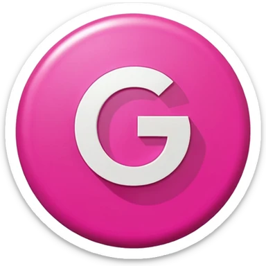 pink google word sticker