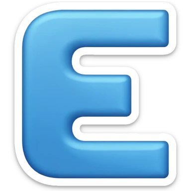 letter e sticker