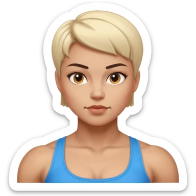 macho girl, different ones, different face size sticker