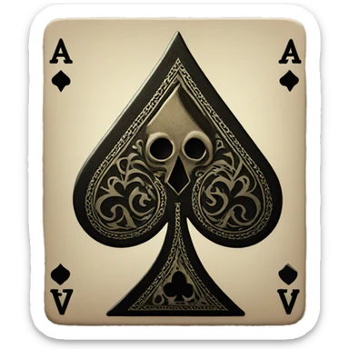 ace of spades card sticker